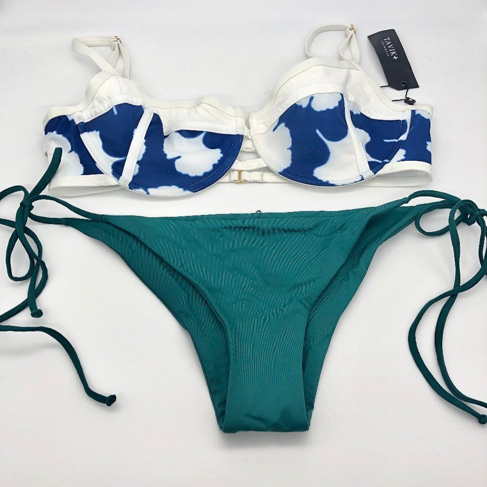 New Tavik Green Blue & White Bikini - Size L